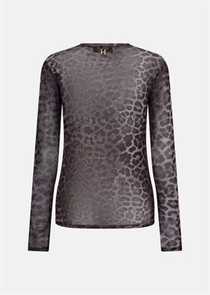 Hype The Detail mesh bluse Leopard Print